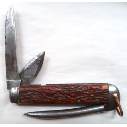 Horn Handled Clasp Knife Dated 1915 Camillus Cutlery Co USA