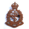 WW1 Canadian Medical Corps Officer Bronze Cap Badge - British Military insignia