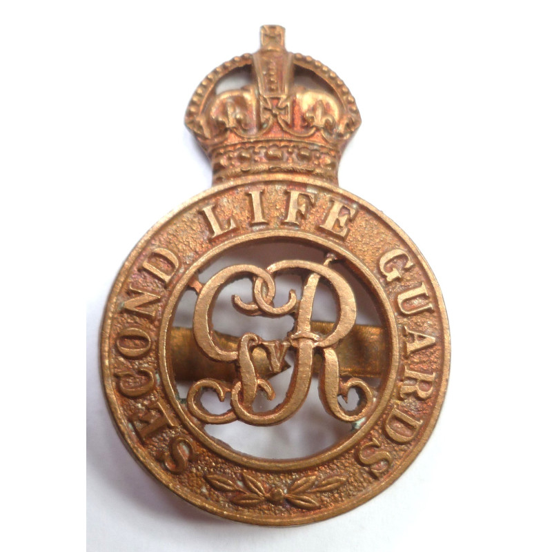 WW1 Second Life Guards Officers Bronze Cap Badge - British Military insignia