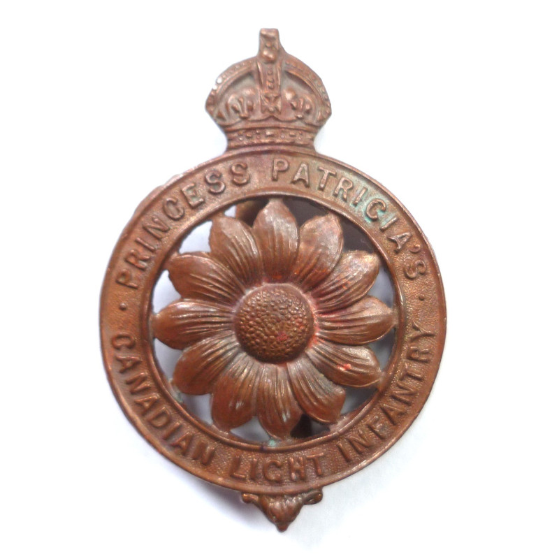 Princess Patricia's Canadian Light Infantry Officers Bronze Cap Badge