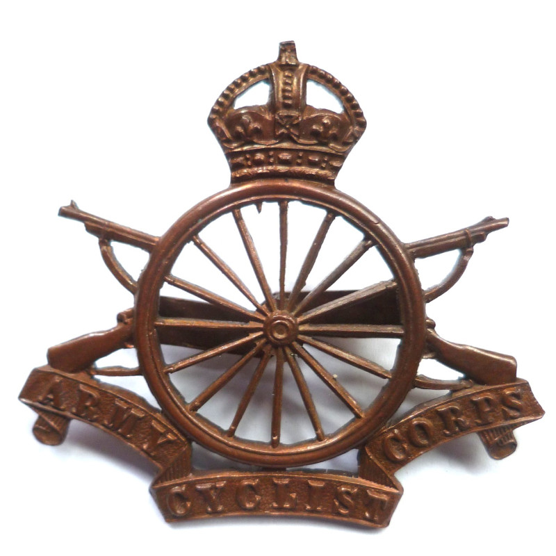 Army Cyclist Corps Officers Bronze Cap Badge - British Military insignia