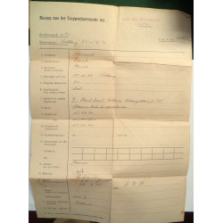 German Wehrpass and Documents Motorized Artillery Battery