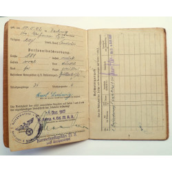 German Soldbuch - Marine Artillery - Kriegsmarine Kurt Ludwig