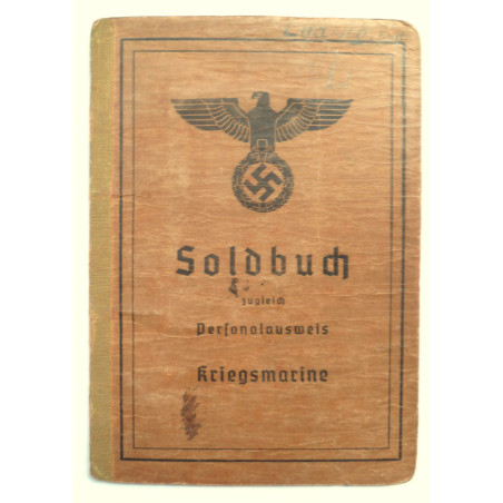 German Soldbuch - Marine Artillery - Kriegsmarine Kurt Ludwig