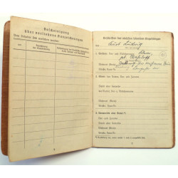 German Soldbuch - Marine Artillery - Kriegsmarine Kurt Ludwig