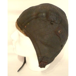 WW2 US Army Air Corps B-6 Leather Sheepskin Flying Helmet