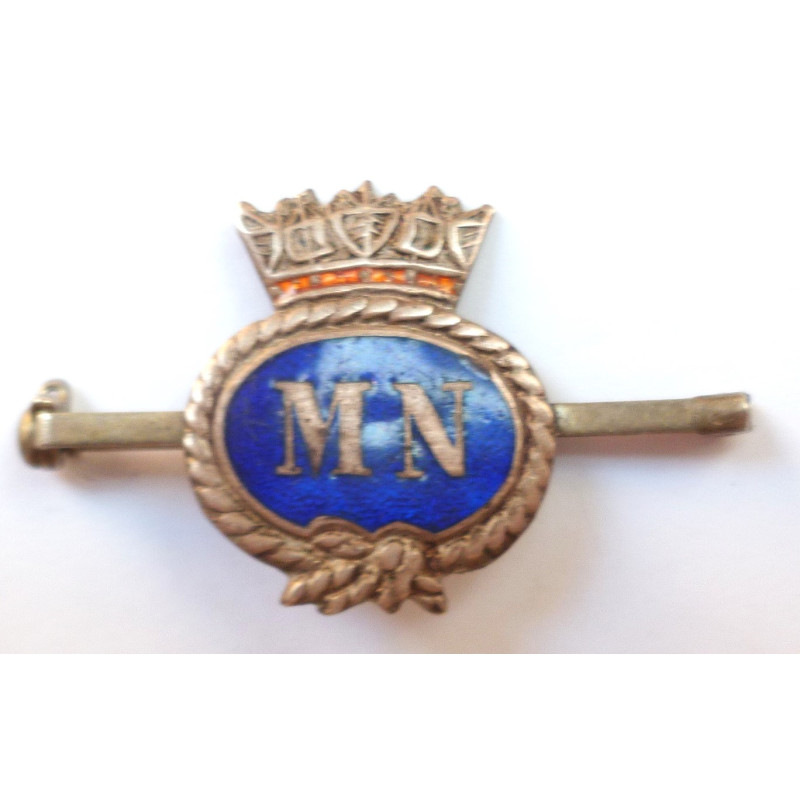 WW2 Merchant Navy Silver Sweetheart Brooch - British Royal Navy Insignia