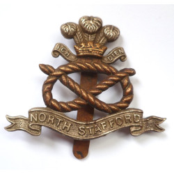 WW1 North Staffordshire Regiment Cap Badge - British Army insignia
