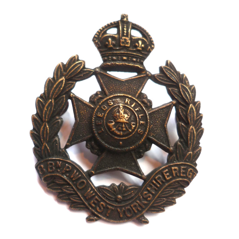 8th Prince Of Wales Own Yorkshire (Leeds Rifles) Regiment Cap Badge - British Army insignia