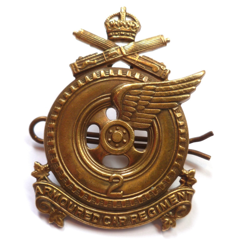 Canadian 2nd Armoured Car Regiment Cap Badge - British Commonwealth Army insignia