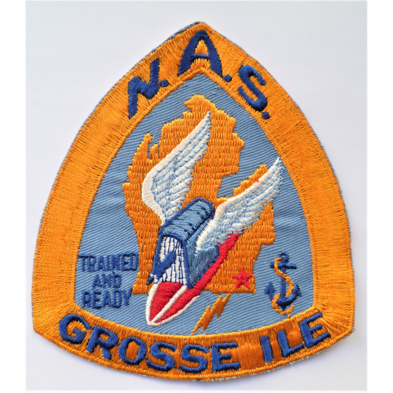 US Naval Air Station GROSSE ILE Cloth Patch