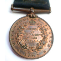 Police Jubilee Medal 1887 with 1897 clasp to PC. W Woodall