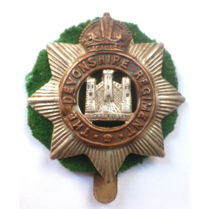 The Devonshire Regiment Cap Badge - British Army Insignia