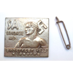 1933 SA Group Nürnberg Sports Festival Badge Tinnie - Third Reich Insignia