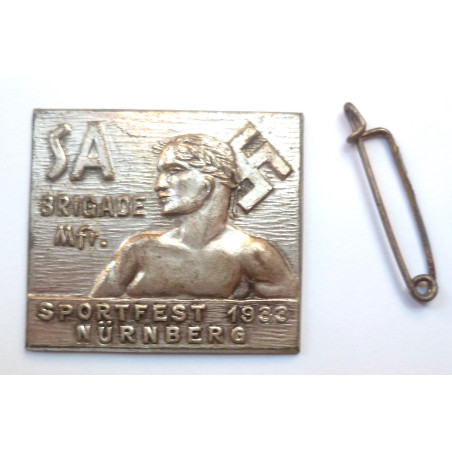 1933 SA Group Nürnberg Sports Festival Badge Tinnie - Third Reich Insignia