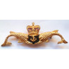 Royal Navy Submarine Service gilt and Enamel Dolphin Badge - British Army Insignia