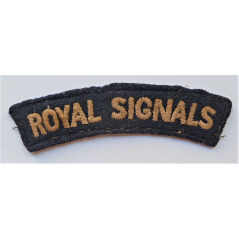 Royal Signals Cloth Shoulder Title British Army WWII