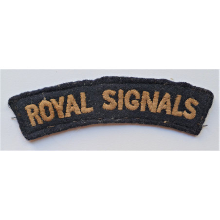 Royal Signals Cloth Shoulder Title British Army WWII