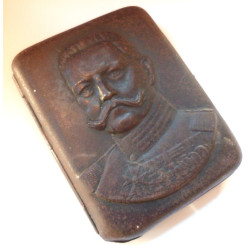 WW1 Imperial German Cigarette Case depicting Paul Von Hindenburg