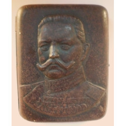 WW1 Imperial German Cigarette Case depicting Paul Von Hindenburg