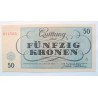 German Fifty kronen Theresienstadt Ghetto Money in 1943