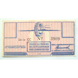 Netherlands 1944 Westerbork Lager 10 Cent Coupon - POW
