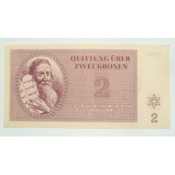 German Two kronen Theresienstadt Ghetto Money in 1943