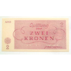 German Two kronen Theresienstadt Ghetto Money in 1943