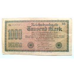Overprinted Anti-Semitic Reichsmark Banknote