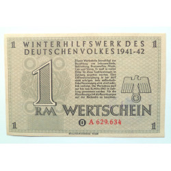 WW2 German Winter Help Fund 1 Reichsmark Pfg 1941-42