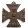 WW1 British Propaganda Iron Cross 1914 DINANT GHENT ANTWERP RHEIMS LOUVAIN AMIENS - British Army Insignia