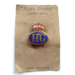 WW2 Home Guard Enamel Badge - British Army Insignia