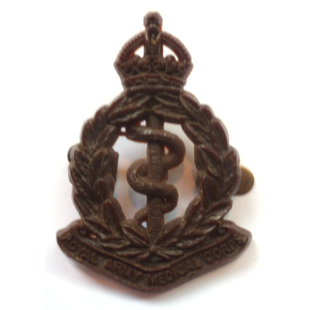 WW2 Royal Army Medical Plastic Economy Cap Badge - British Army Insignia WW2 Royal Army Medical Plastic Economy Cap Badge - British Army Insignia