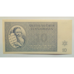 WW2 German Ten kronen Theresienstadt Ghetto Money 1943 Money