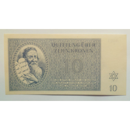 WW2 German Ten kronen Theresienstadt Ghetto Money 1943 Money WW2 German Ten kronen Theresienstadt Ghetto Money 1943 Money