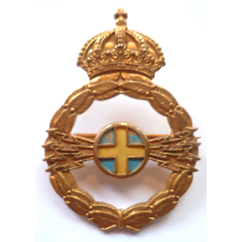 Swedish Silver Gilded Badge : Signals?