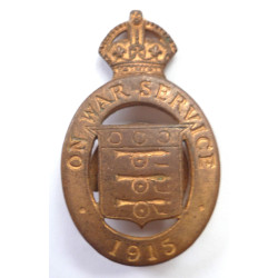 WW1 British Army On War Service Ordnance Factory Workers Badge - British Army Insignia