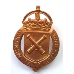WW1 War Munition Volunteer Lapel Badge - British Army Insignia