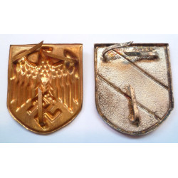 WW2 German Kriegsmarine Pith Helmet Badges/Shields - Third Reich