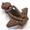 The Royal Irish Regiment Officers Bronze Cap Badge - British Army Insignia