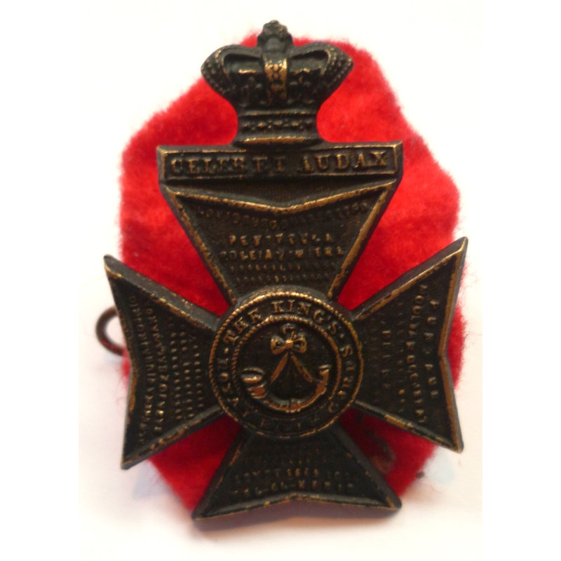 The King's Royal Rifle Corps Victorian ORs Cap Badge - British Army Insignia