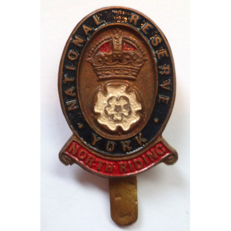 National Reserve York North Riding Cap Badge  - British Army Insignia