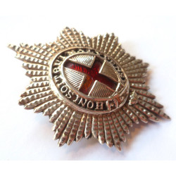 Coldstream Guards Officers Unmarked Silver Cap Badge  - British Army Insignia