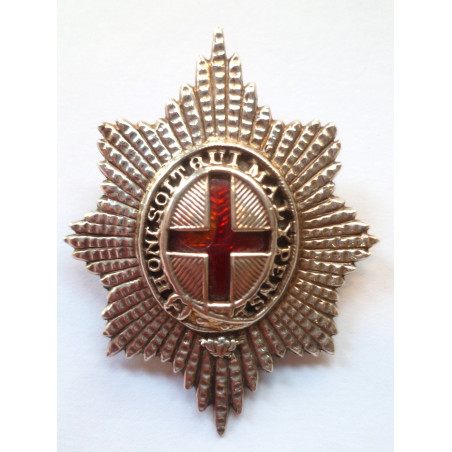 Coldstream Guards Officers Unmarked Silver Cap Badge  - British Army Insignia