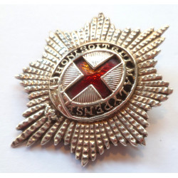Coldstream Guards Officers Unmarked Silver Cap Badge  - British Army Insignia