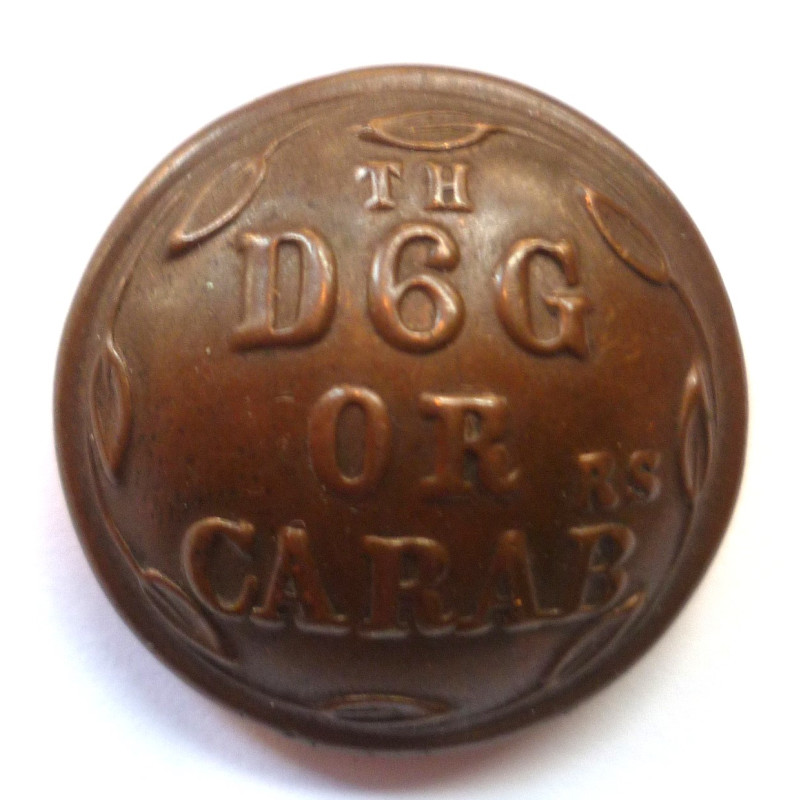 Victorian 6th Dragoon Guards Carabiniers Regiment Tunic Button  - British Army Insignia