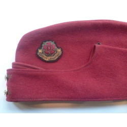 Queens Lancashire Hussars Officers Coloured Field Service Cap  - British Army Insignia