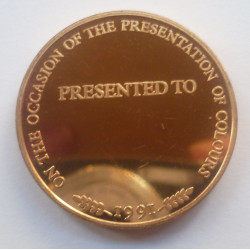 Combined Irish Regiments Assoc, and UDR 4th (County Fermanagh) Battalion New Colours 1991 Presentation Medal