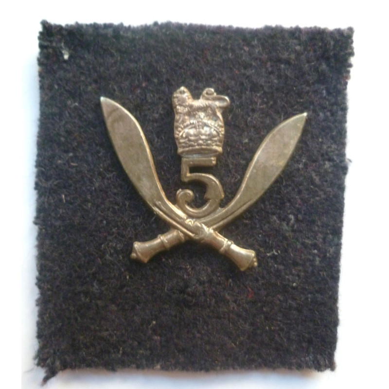 5th Gurkha Rifles Cap Badge (Kings Crown) - British Army Military Insignia