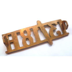 13th/18th Hussars Brass Shoulder Title - British Army Military Insignia